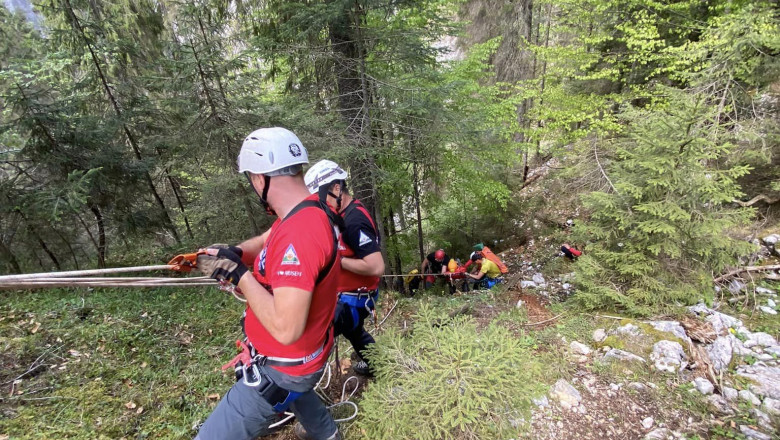 VIDEO  Misiune contracronometru, în Bihor și Alba, pentru salvarea unor turiști răniți pe munte. Unul dintre ei a intrat pe un traseu interzis