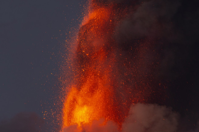 Mount Etna volcano spews lava in Italy