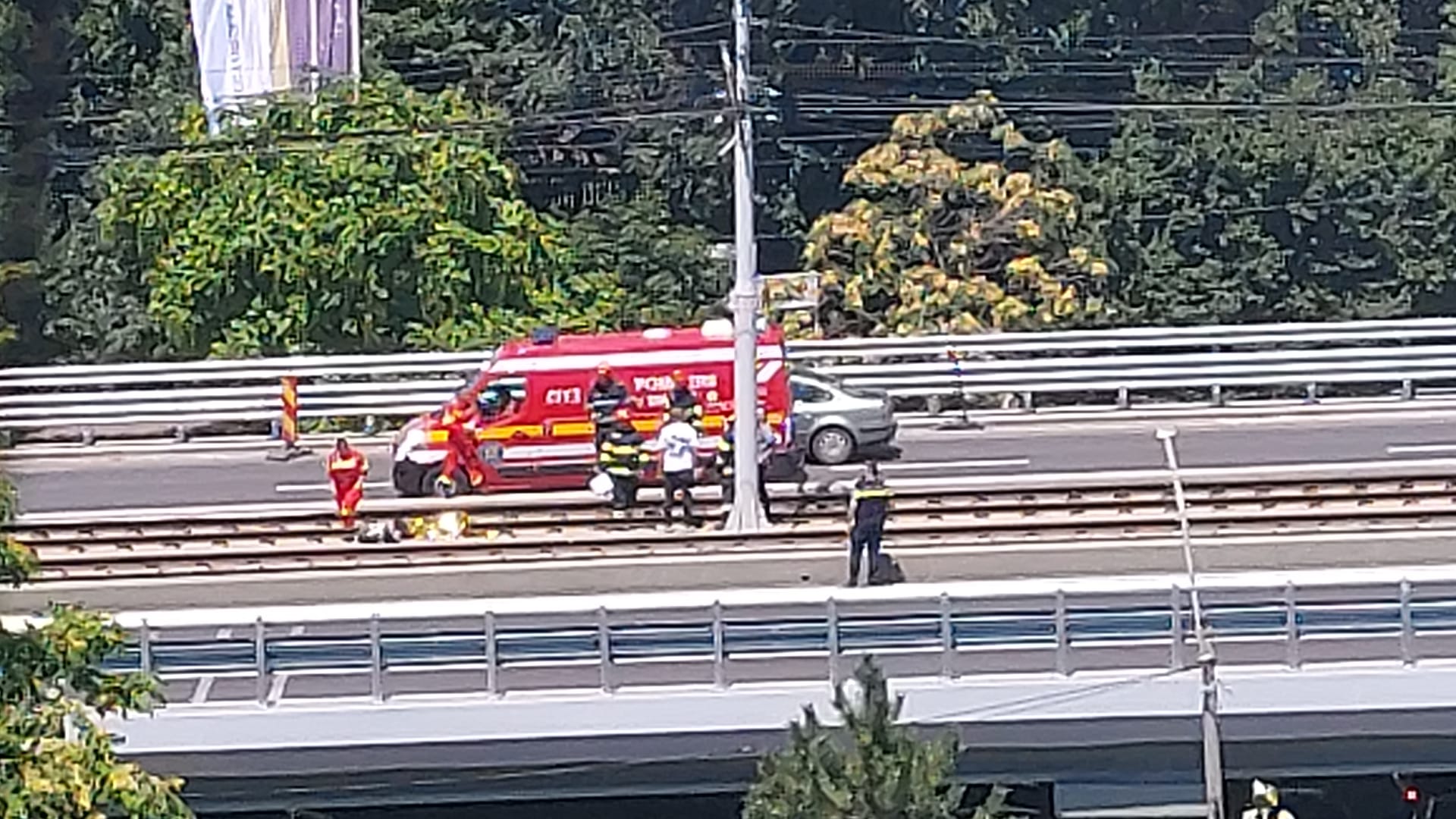 Accident grav pe Podul Grand din București. Un motociclist a murit