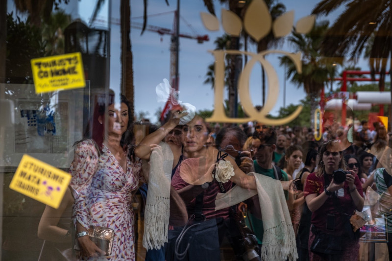 Demonstration for tourism decrease in Barcelona, Spain - 06 Jul 2024