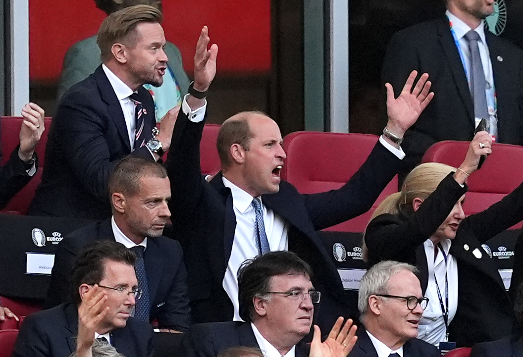 Prințul William a trecut prin toate stările în timpul meciului Angliei la EURO 2024. Cum a fost surprins pe Dusseldorf Arena