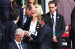 England v Switzerland Euro 2024 06/07/2024. Quarter Final Prince William talks to Luis figo during the Euro 2024 quarter