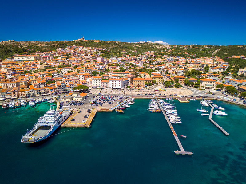 Aerial,View,Of,La,Maddalena,,Province,Of,Sassari,,Sardinia,,Italy