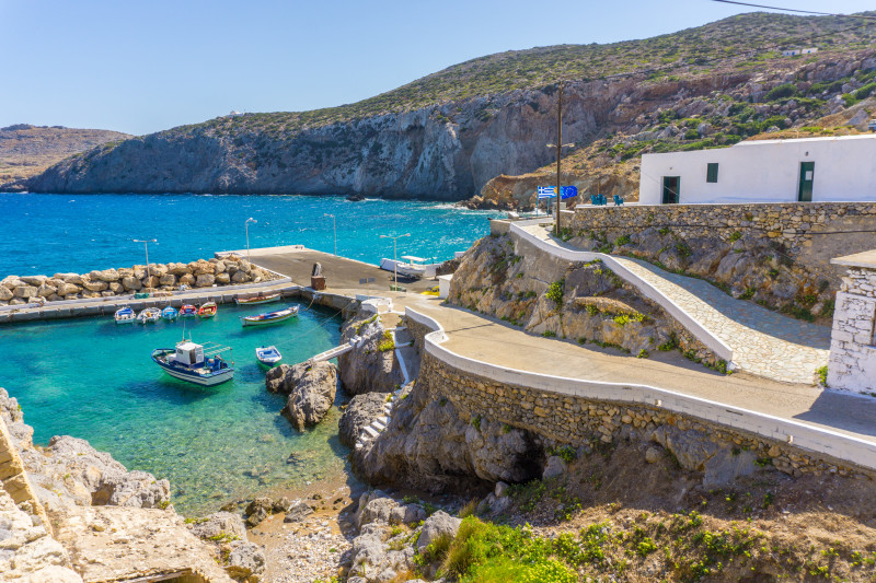 Potamos,Village,With,The,Port,And,The,Colorful,Fishing,Boats