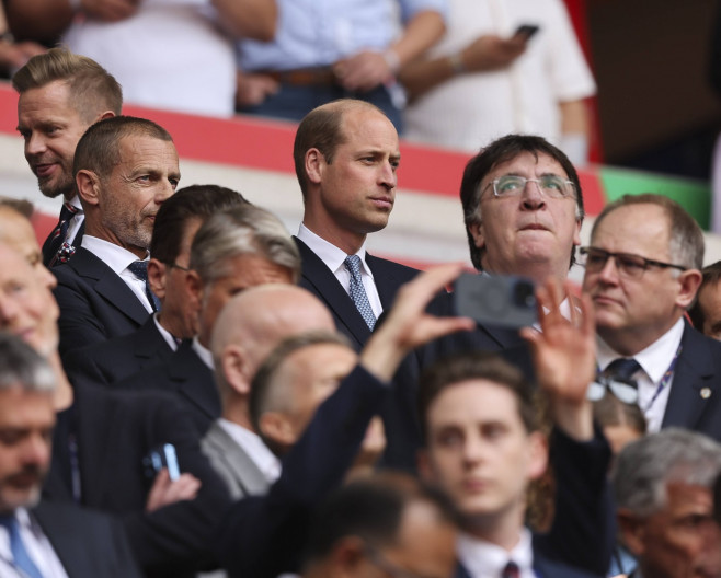 England v Switzerland UEFA EURO, EM, Europameisterschaft,Fussball 2024 Prince William, Prince of Wales after singing the