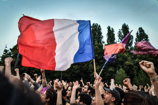 Celebration of New Popular Front after the 2nd tour of legislative elections in Paris FA, France - 07 Jul 2024