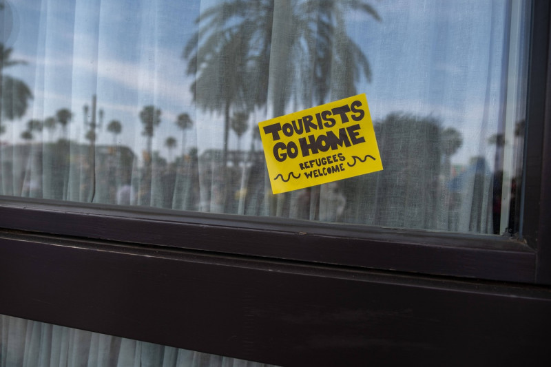 Demonstration for tourism decrease in Barcelona, Spain - 06 Jul 2024