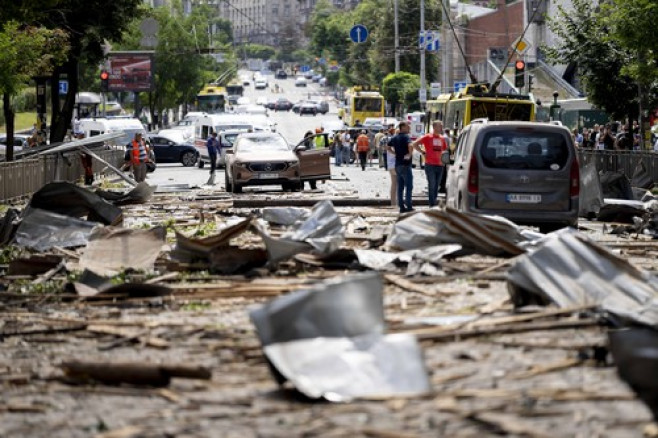 Russian missile attack on Kyiv