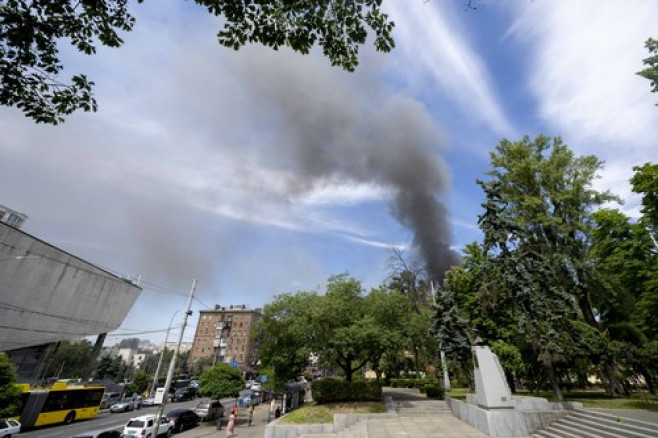 Russian missile attack on Kyiv