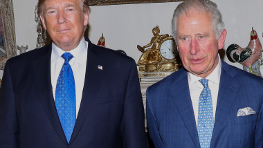 Donald Trump, alături de Regele Charles al III-lea al Marii Britanii. Foto: Profimedia Images