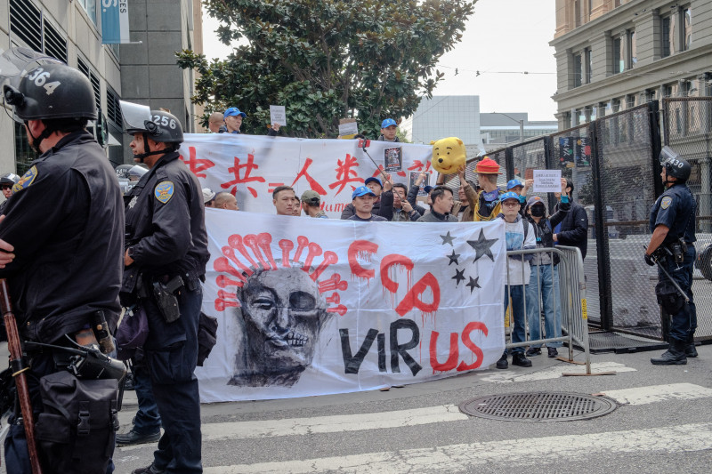 Joe Biden and Xi Jinping’s APEC summit protests quiet—scuffles, though present, small in number