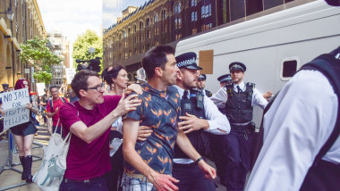 Protesters gather as climate activists given jail sentences at Southwark Crown Court