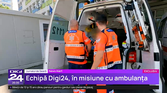 Reportaj Digi24. O zi cu ambulanța la intervenții: ce provocări înfruntă salvatorii la peste 40 de grade Celsius