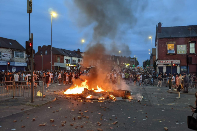 Violențe în Leeds. Foto: Profimedia Images