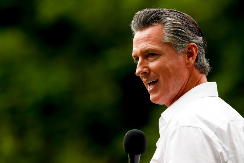 California Gov Gavin Newsom campaigns for President Joe Biden in Michigan, USA - 04 Jul 2024