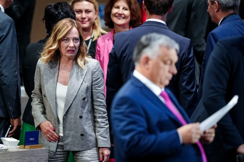 Giorgia Meloni și Viktor Orban, participanți la summitul NATO de la Washington. Foto: Profimedia Images