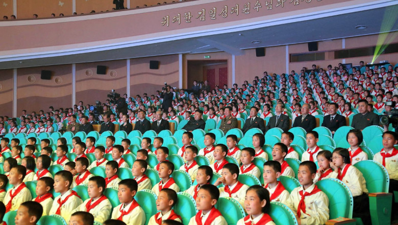 sală de concerte în tabăra de vară pentru copii din Wonsan, Coreea de Nord