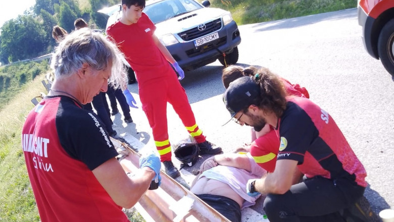 Accident motociclist Sibiu