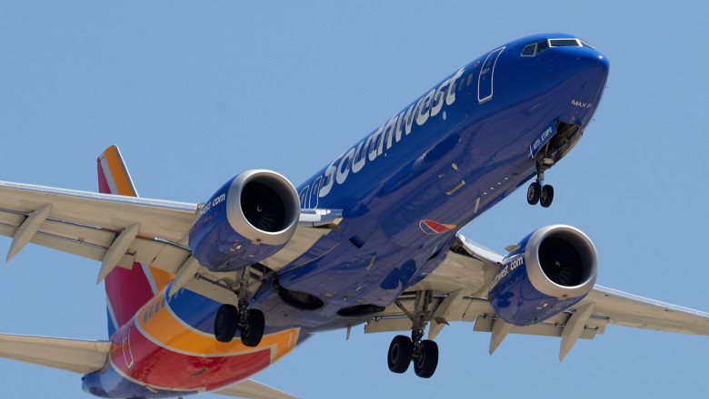Avion Boeing 737 Max al companiei Southwest Airlines.
