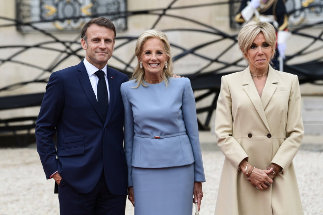 Paris: E. Macron reception ceremonie d ouverture JO Paris 2024