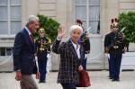 Paris: E. Macron reception ceremonie d ouverture JO Paris 2024