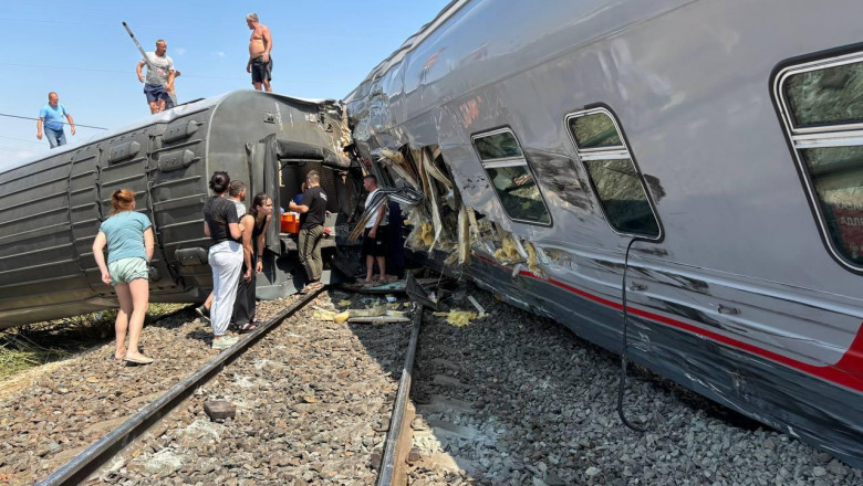 tren deraiat în rusia