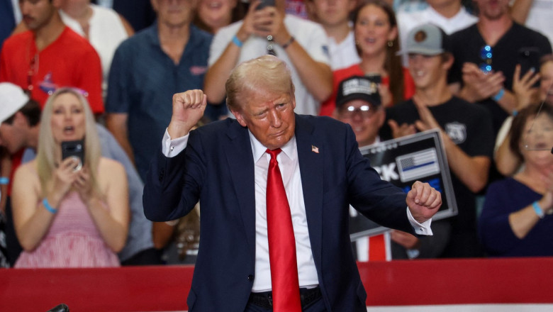 Donald Trump, la un miting de campanie. Foto: Profimedia Images