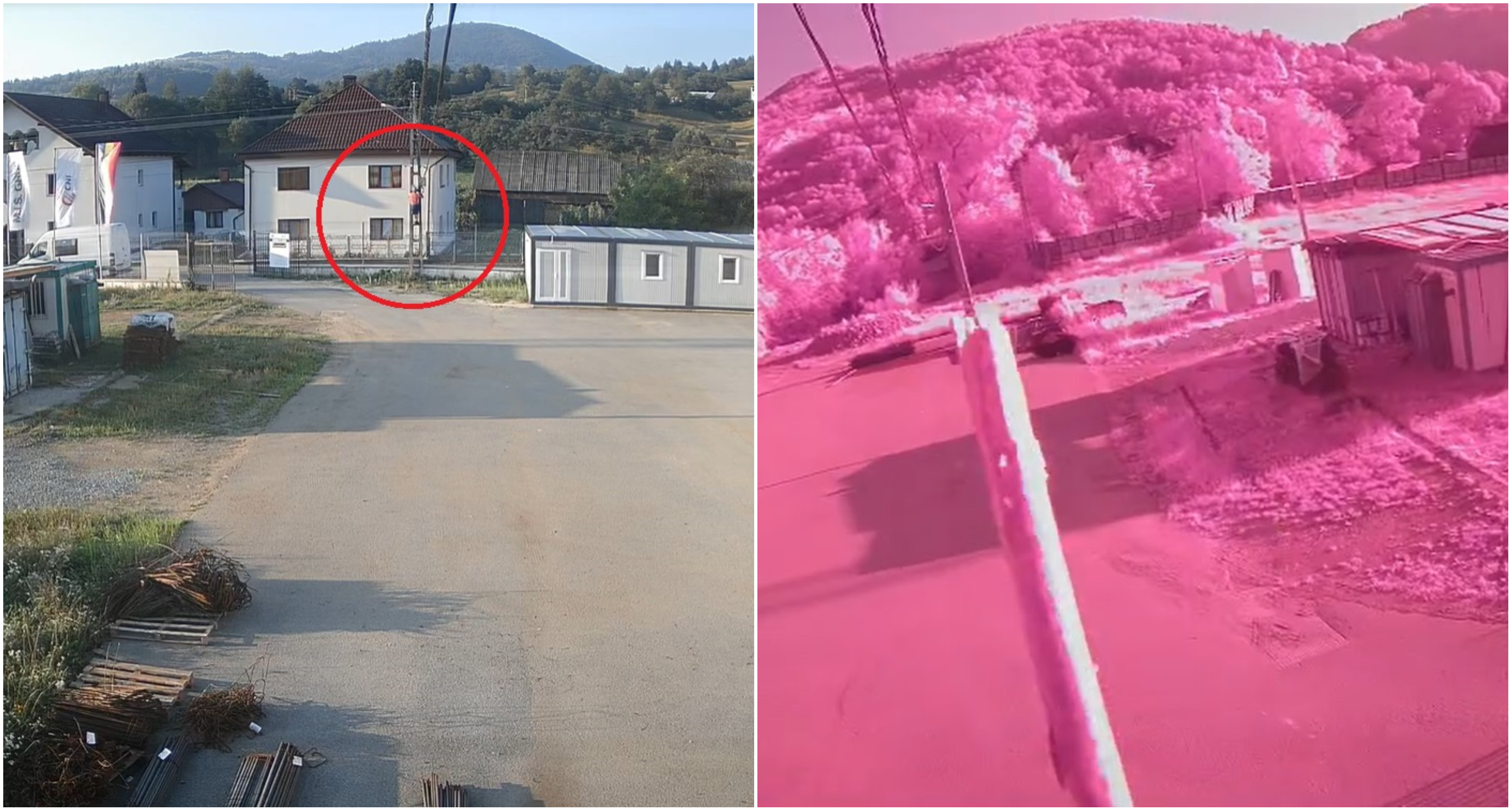 Un muncitor a fost surprins în flagrant când distruge o cameră de supraveghere de pe șantierul unde era angajat. Imagini cu momentul