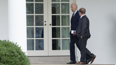 President Joe Biden Walks With White House Dr. Kevin O'Connor