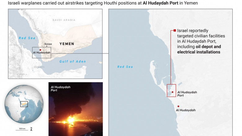 Reprezentare grafică a ripostei israeliene la atacul rebelilor Houthi. Foto: Profimedia Images