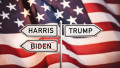 Biden, Kamala Harris and Trump in the election campaign