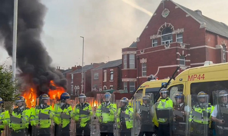 Violențe la Southport, în Marea Britanie. Foto/ Profimedia Images