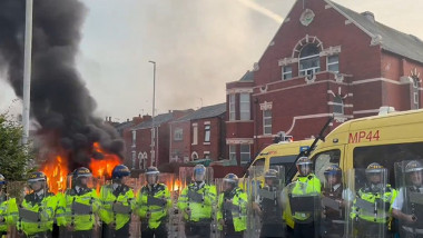 Violențe la Southport, în Marea Britanie. Foto/ Profimedia Images