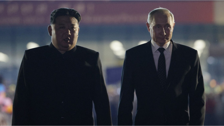 Kim Jong Un și Vladimir Putin la Phenian