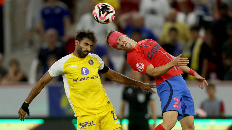 31.07.2024 Budapest(Hungary) FC Maccabi Tel Aviv-FCSB Uefa second leg champions league second qualifying round men s foo