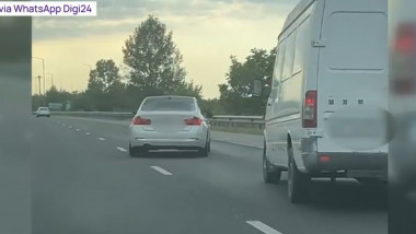 Șicanare în trafic pe A2.