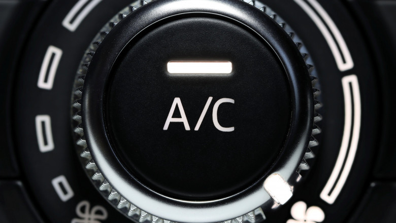 air condition control switch inside a car