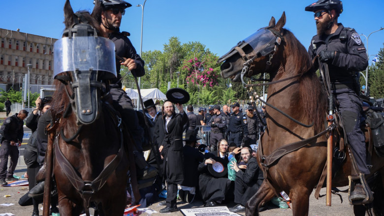 evrei ultraortodocsi proteste la tel aviv