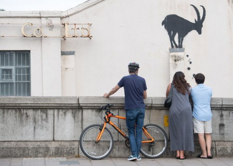 Banksy Unveiled at Kew Bridge,London