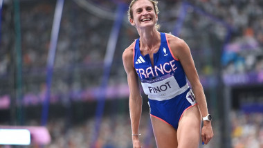 Alice Finot, atleta care a doborât record european la JO 2024, dar a devenit și virală cu propunerea ei în căsătorie. Foto: Profimedia Images