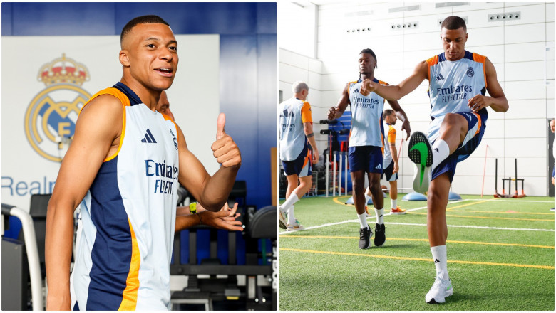 Kylian Mbappe se antrenează la Real Madrid