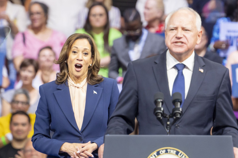 Democratic Presidential candidate VP Harris holds first rally with running mate Governor Tim Walz of Minnesota