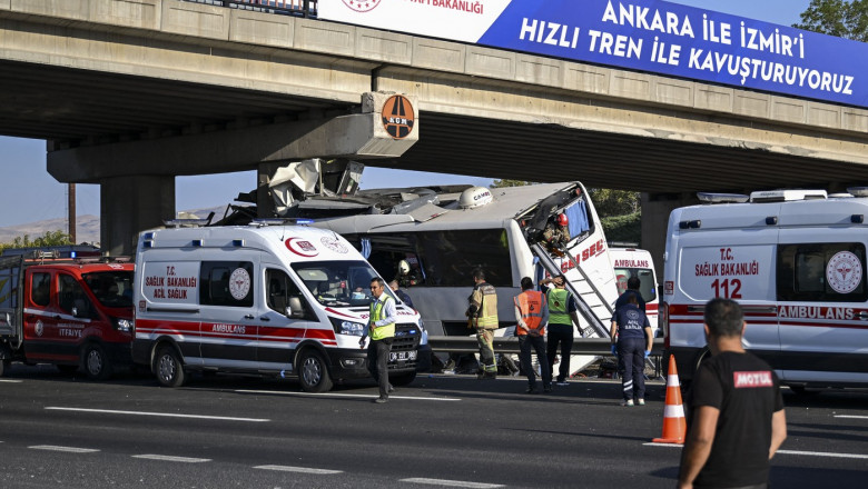 At least 9 killed after passenger bus crash into bridge pillar in Ankara