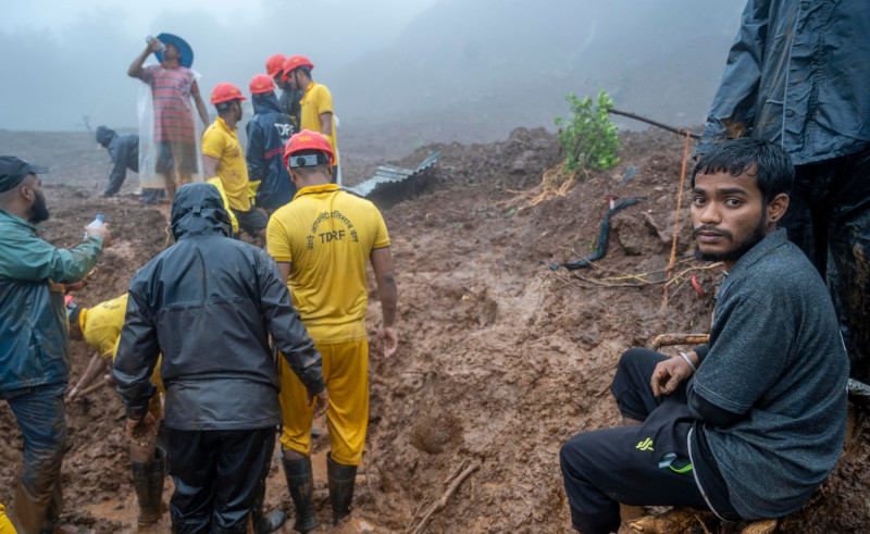 16 Dead In Landslide At Tribal Village In Raigad District Of Maharashtra, India - 20 Jul 2023