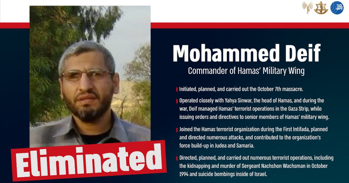 Pisica cu nouă vieți, liderul militar al Hamas, a fost ucis într-o lovitură aeriană a IDF, confirmă armata israeliană|EpicNews