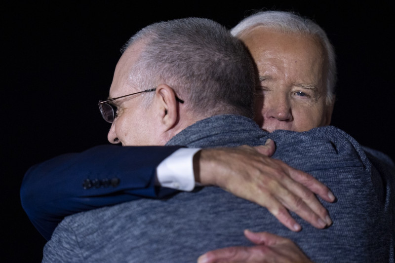 President Joe Biden Greets Released Russian Prisoners At Andrews Air Force Base, Camp Springs