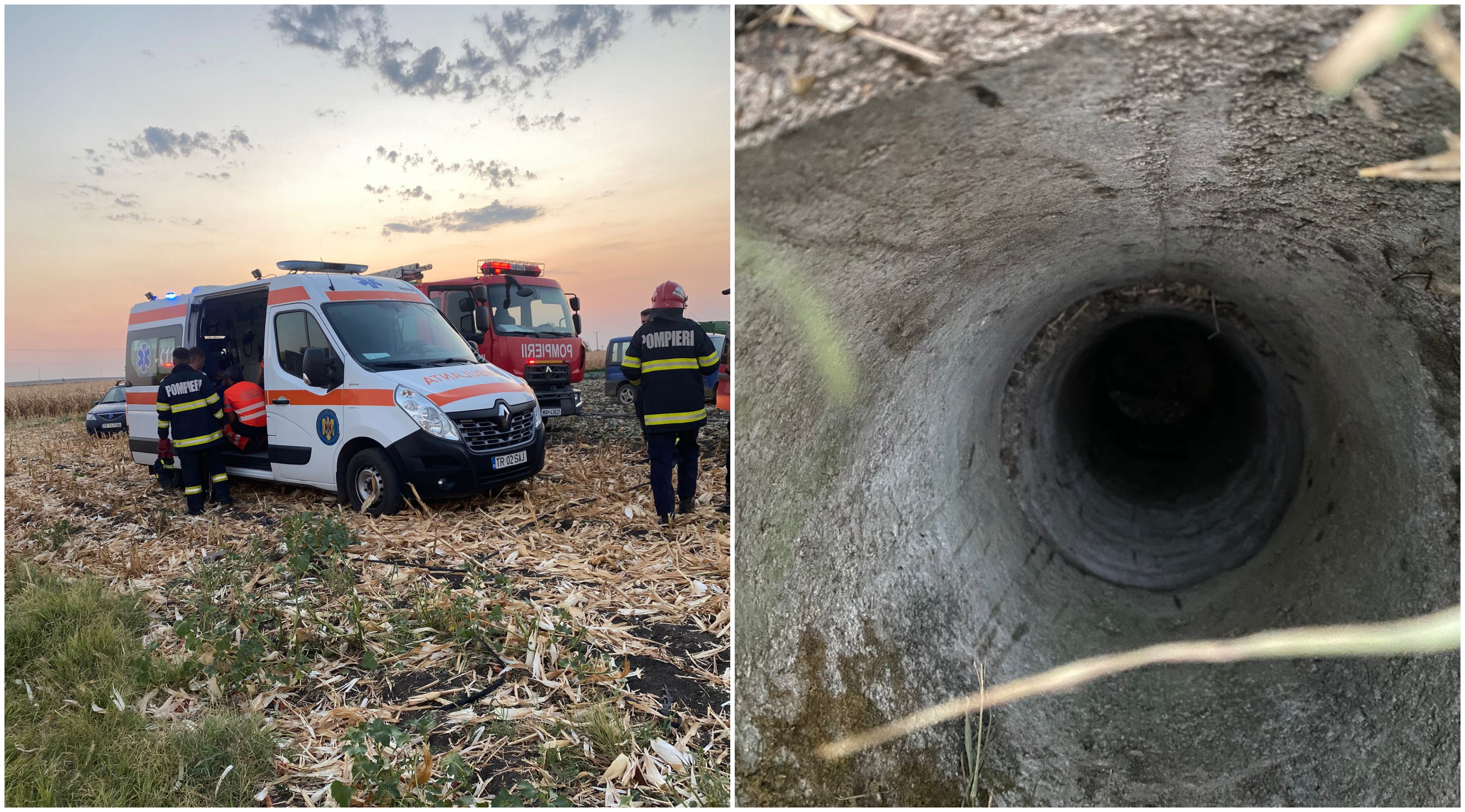 Un copil de 2 ani a căzut, chiar sub ochii bunicului, într-un puț de irigare din Teleorman. Misiune de salvare contra cronometru