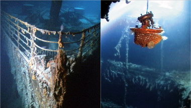 epava titanicului la exterior și la interior