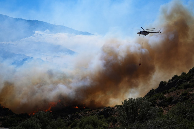 Efforts continue to combat forest fires in Izmir