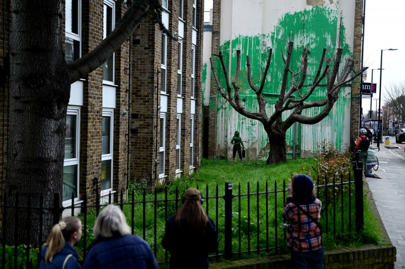 New 'Banksy' Mural appears, London, UK - 18 Mar 2024